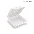 XT-81 (881) | Microwavable PP Square Clamshell Container W/ Vent Hole | 8x8x3" (150 Pcs/Case)