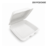 XT-91 (991) | Microwavable PP Square Clamshell Container W/ Vent Hole | 9x9x3" - 150 Pcs