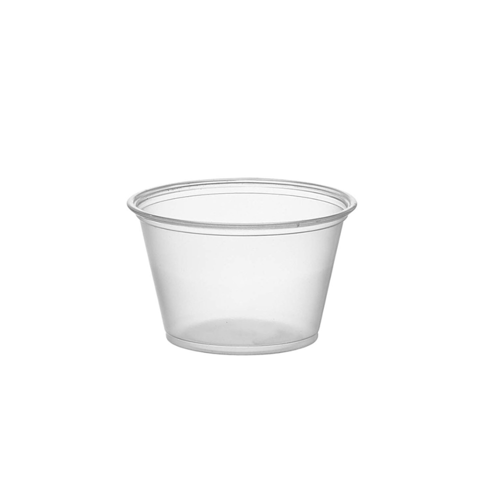 XT 1oz PP Clear Sauce Cup Portion Cup (Base uniquement) - 2500 Pièces