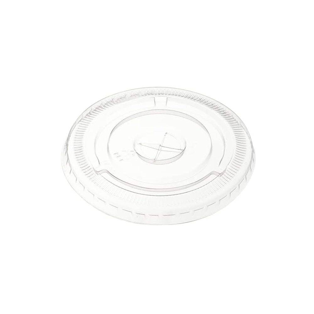 Couvercle plat rond transparent PET XT 98 mm | Compatible avec les gobelets PET XT12/XT16/HD18/XT20/HD24 - 1 000 pièces