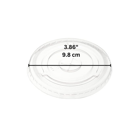 Couvercle plat rond transparent PET XT 98 mm | Convient aux tasses HD/XT-12 à HD/XT-24 - 1000 pièces