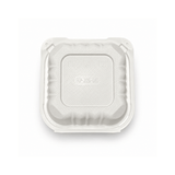 YQ-61 (225) | Microwavable PP Square Clamshell Container W/ Vent Hole | 6.1x6.1x3" - bottom