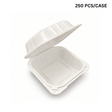 YQ-61 (225) | Microwavable PP Square Clamshell Container W/ Vent Hole | 6.1x6.1x3" (250 Pcs/Case)