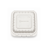 YQ-73 (703) | PP Clamshell Container W/ Vent Hole | 3 Compartment | 7.68x7.68x3" - top