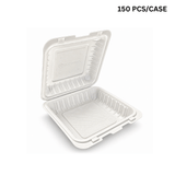 YQ-91 (991) | Microwavable PP Square Clamshell Container W/ Vent Hole | 9x9x3" (150 Pcs/Case)