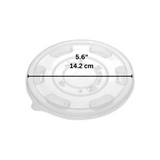 YS-142 | 142mm PP Clear Round Soft Lid | Fit 850FBM Bowl (Lid Only) - size