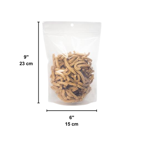 SZ4003 | 4.5mil Clear Stand-Up Zip-Lock Pouch W/ Hang-Hole | 6x9"