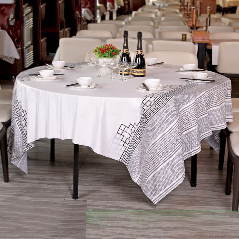 Biodegradable Stone Plastic Geometric Pattern Tablecloth | 180x180cm ...