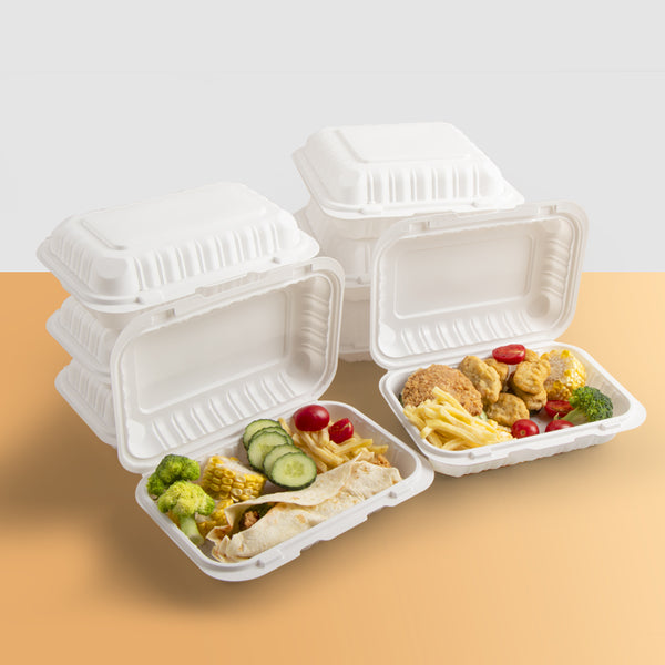 6 x 9 x 3 Bamboo 2-Compartment Take-Out Containers - 500 Containers –  Eco Essential Products