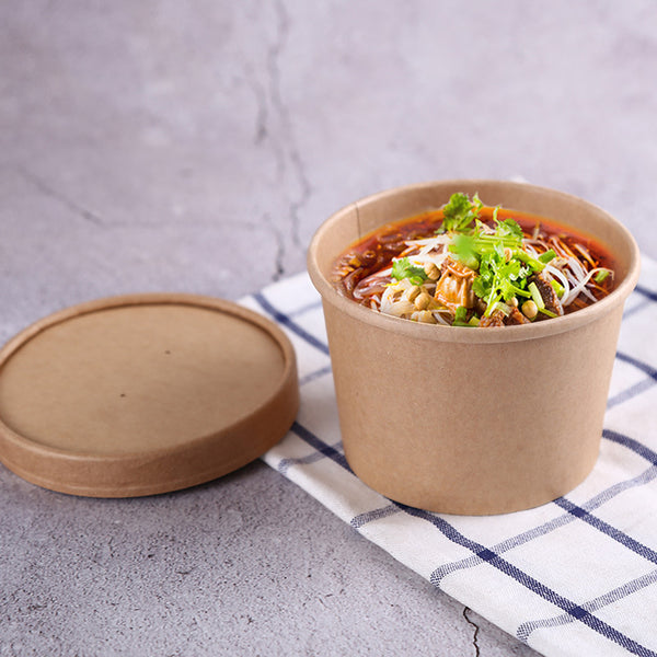 20 oz disposable paper soup cup with lid sample –