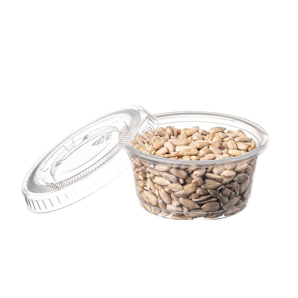 Couvercle pour sauce PET XT 62 mm | Convient aux gobelets à sauce PP de 1,5/2 oz (couvercle uniquement) - 2 500 pièces