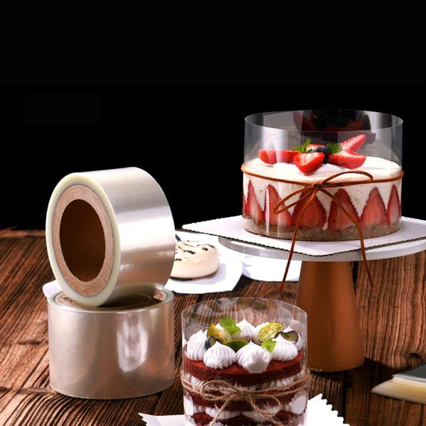 14cm X 10m Cake Edge Film Clear Acetate For Cake Decorating Chocolate  Mousse Cakes Dessert Rings | Fruugo IE