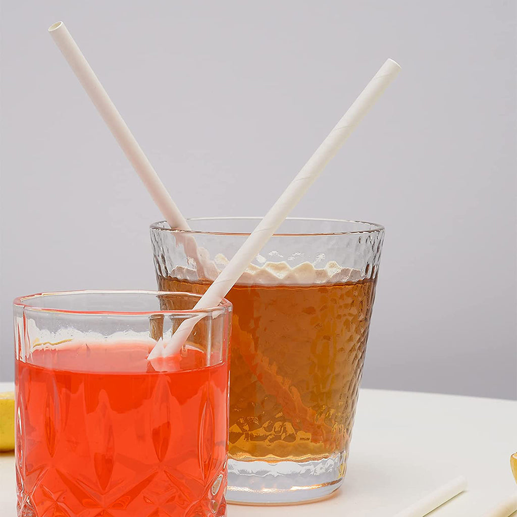 6mm eco-friendly white paper straws for drinks - bulk wholesale packaging for Canadian cafes and restaurants