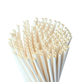 6x230mm diagonal cut white paper straws, eco-friendly biodegradable straws for bubble tea - individually wrapped 5000 pcs bulk pack