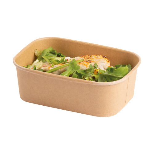 26oz Rectangle Kraft Paper Container (Base Only) - 300 Pcs