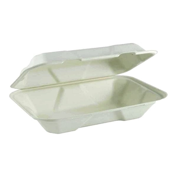 80415 sugarcane clamshell food container from HD BioPak