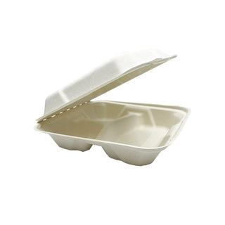 10x10x3 3 Compartment Clamshell Takeout Containers 200 pcs