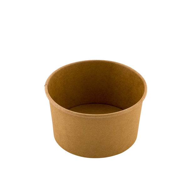 Restaurantware Paper Take-Out Soup Cups - Round - Kraft - 8 oz - Small -  25ct Box - Lids Sold Separately