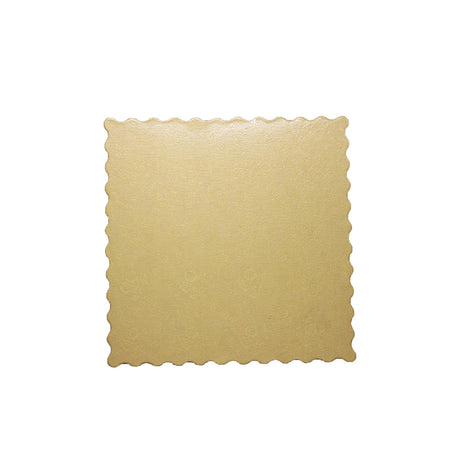 9" Square Thick Golden and Silver Paper Board For Cake
