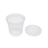 24oz Microwaveable PP Leak-resistant Translucent Deli Container W/ Lid split
