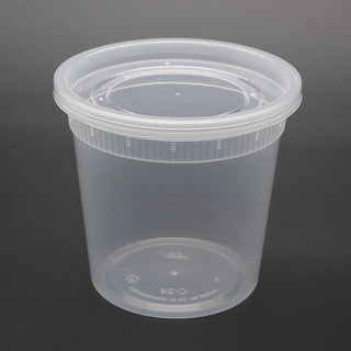 Choice 32 oz. Clear Plastic Soup / Hot & Cold Food Cup Vented Lid - 500/Case