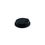 D90 PP | 90mm Black Round Flip Top Lid | Fit 10/12/16/20oz Paper Cup - 1000 Pcs