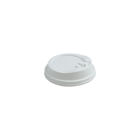 D90 | 90mm White Round Flip Top Lid | Fit 90mm Top Paper Cup