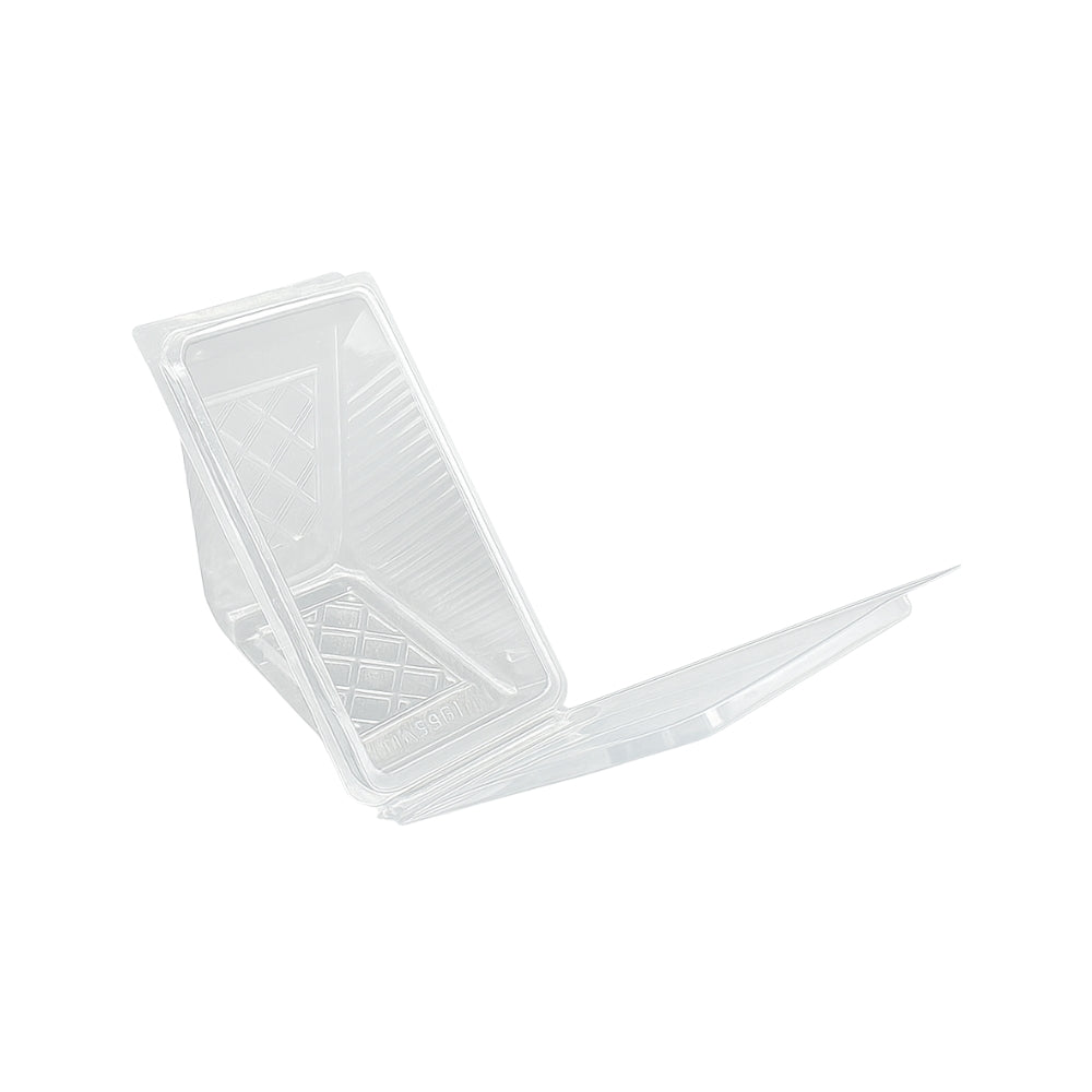 J106 PET | Clear Triangular Hinged Sandwich Container | 5.91x2.76x3.94"