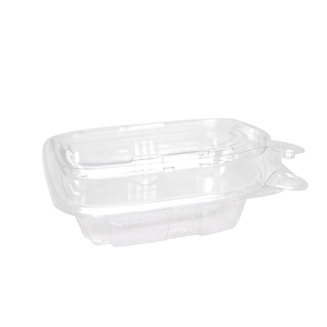 PL08 | 8oz PET Clear Rectangular Hinged Safety Lock Salad Container - 240 Sets - HD Plastic Product (Canada). Inc