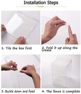 Plastic Clear Square Cake Box W/ Clear Lid (No Ribbon) - 50 Pcs - HD Plastic Product (Canada). Inc