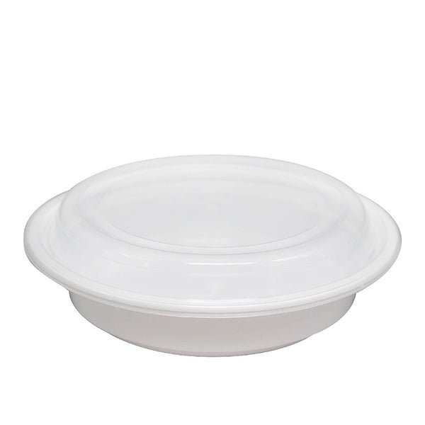 24-oz Microwave Round Container with Lid - 150 Pack (260671)