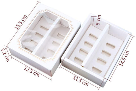 White Rectangular Macaron Paper Box-200 Sets - HD Plastic Product (Canada). Inc