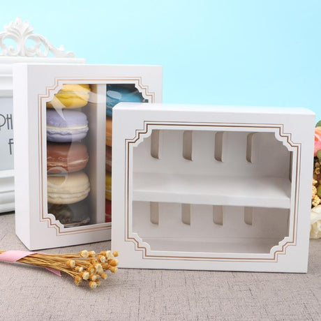 White Rectangular Macaron Paper Box-200 Sets - HD Plastic Product (Canada). Inc